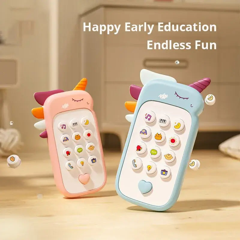 Baby Phone Toy Music Sound Telephone Sleeping Toys with Teether Simulation Toys Phone