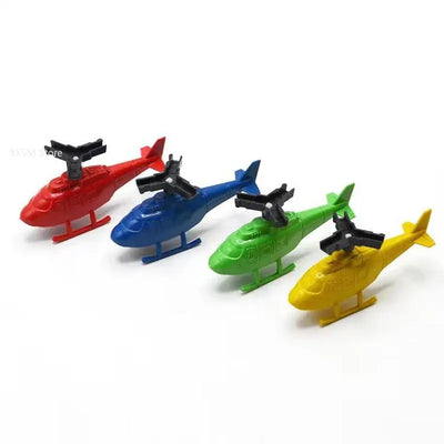 Aviation Model Copter Handle Pull Line Helicopter Plane Outdoor Toys for Kids