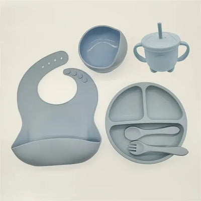 Children's Dishes Set Baby Silicone Tableware 6PCS Set