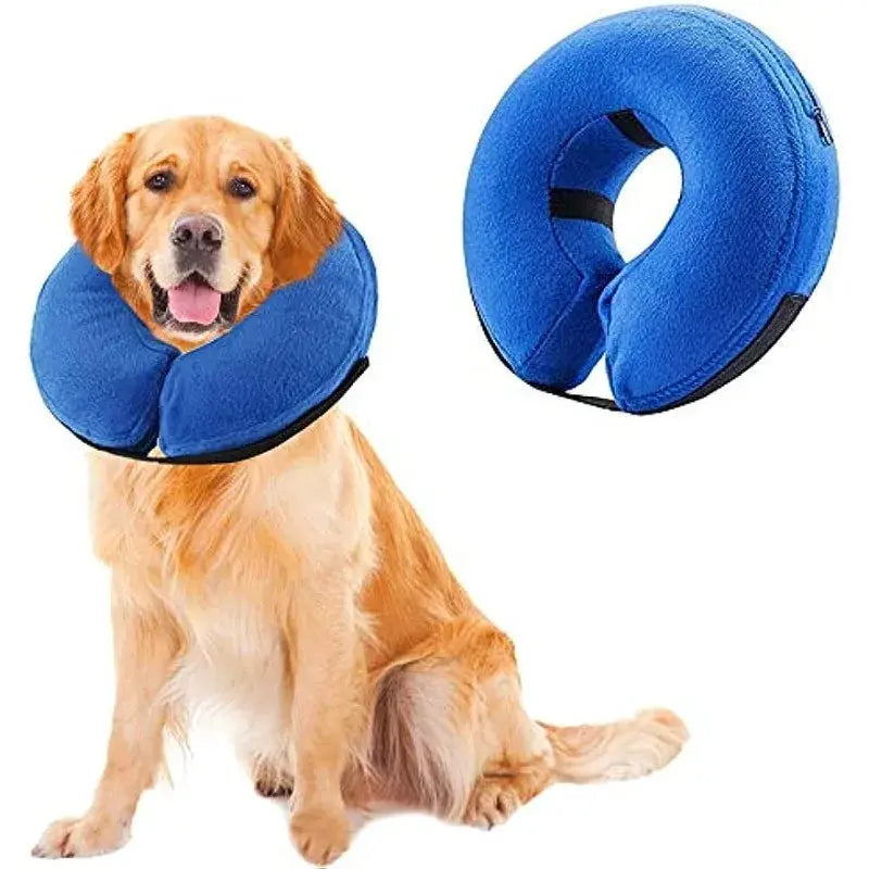 Protective Inflatable Dog Collar Pet Recovery Collar Soft Pet Cone for Small Medium or Large Dogs, Cats