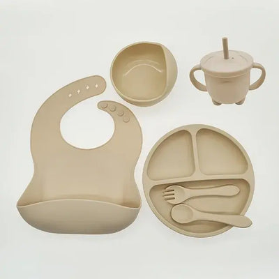 Children's Dishes Set Baby Silicone Tableware 6PCS Set